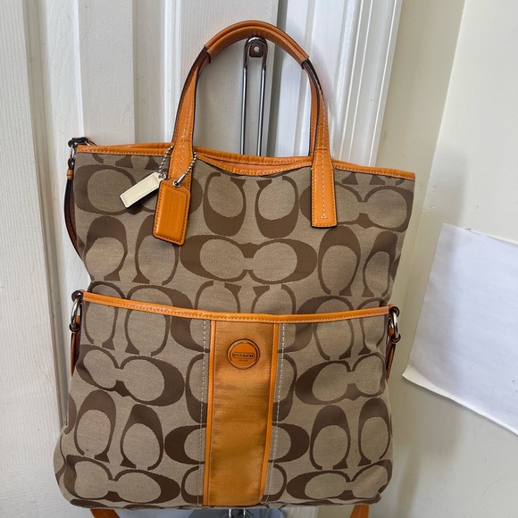 Coach Brown Signature Tote Bag - Picture 10 of 16